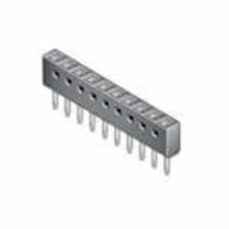 FCI Board Connector, 4 Contact(S), 1 Row(S), Female, Straight, 0.1 Inch Pitch, Surface Mount Terminal,  68617-604
